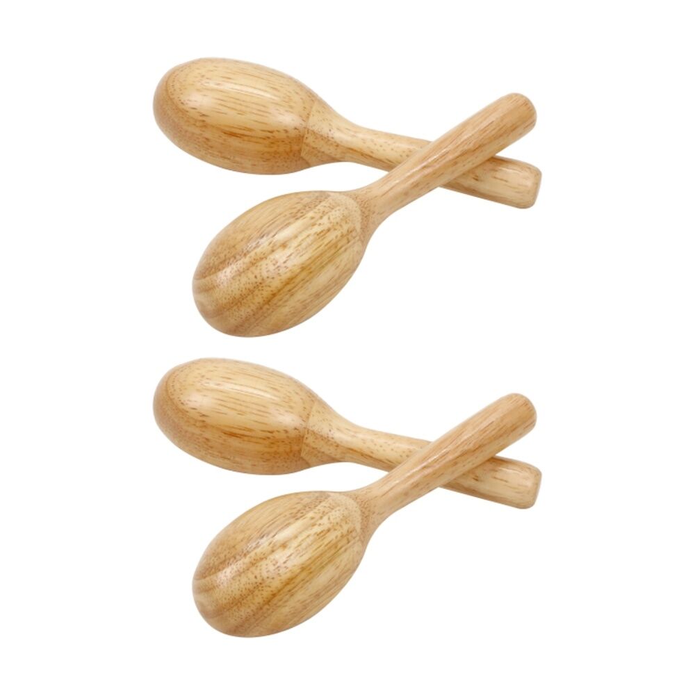 Vivaio 2pc Vivaio Natural Mini Wooden Maracas Musical Instrument Classroom 3Y+ Wood (2 Pack)