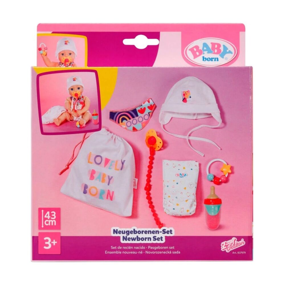 Baby Born 43cm Care & Play Newborn Starter Kit Doll Accessories Set 3y+