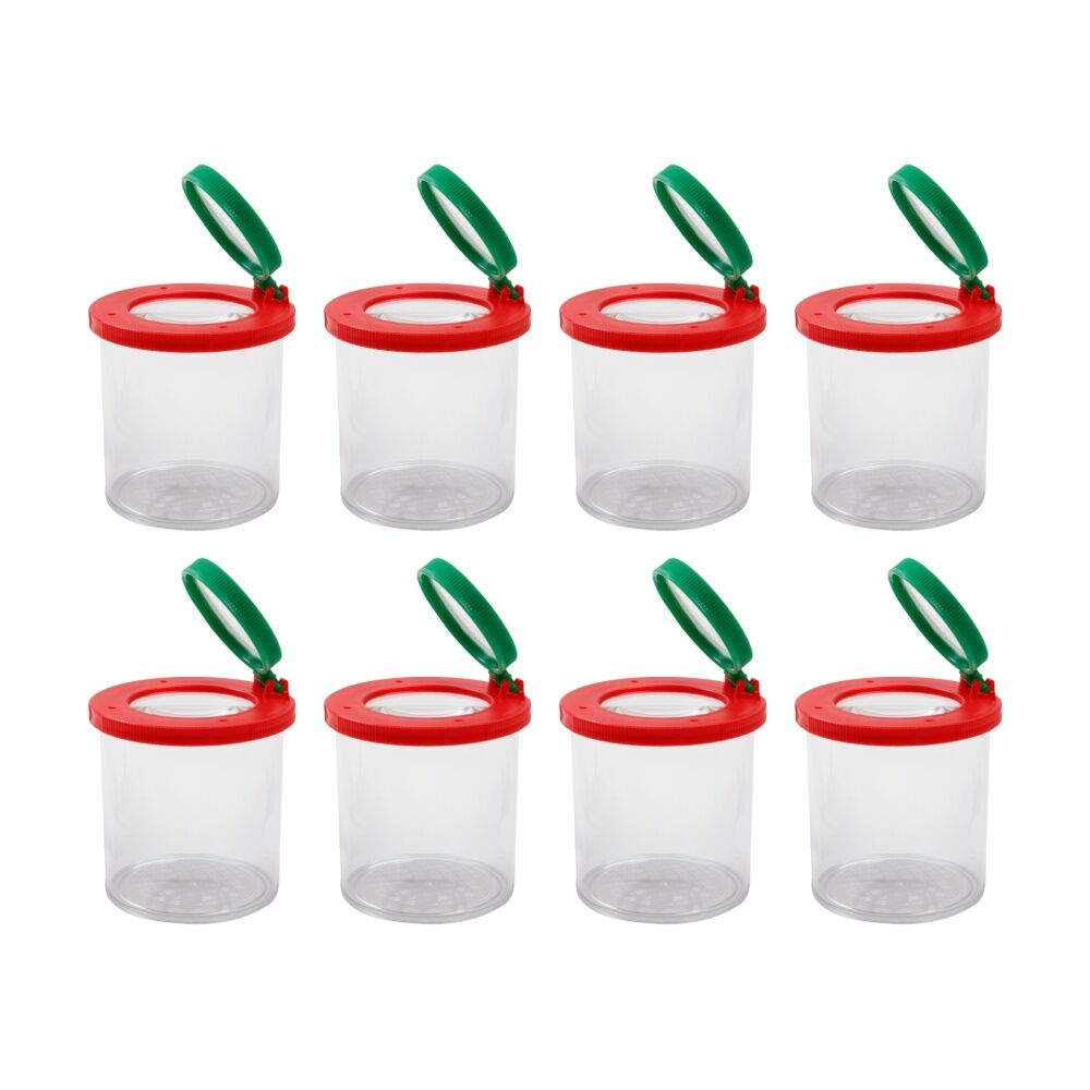 Vivaio Insect Box Bug Viewer w/ Dual 2x And 3.5x Magnifying Lids 3y+ (8 Pack)
