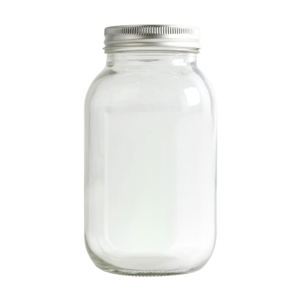 Tacco Clear Glass Jars 1L Durable Storage Container For Crafts 85x17cm