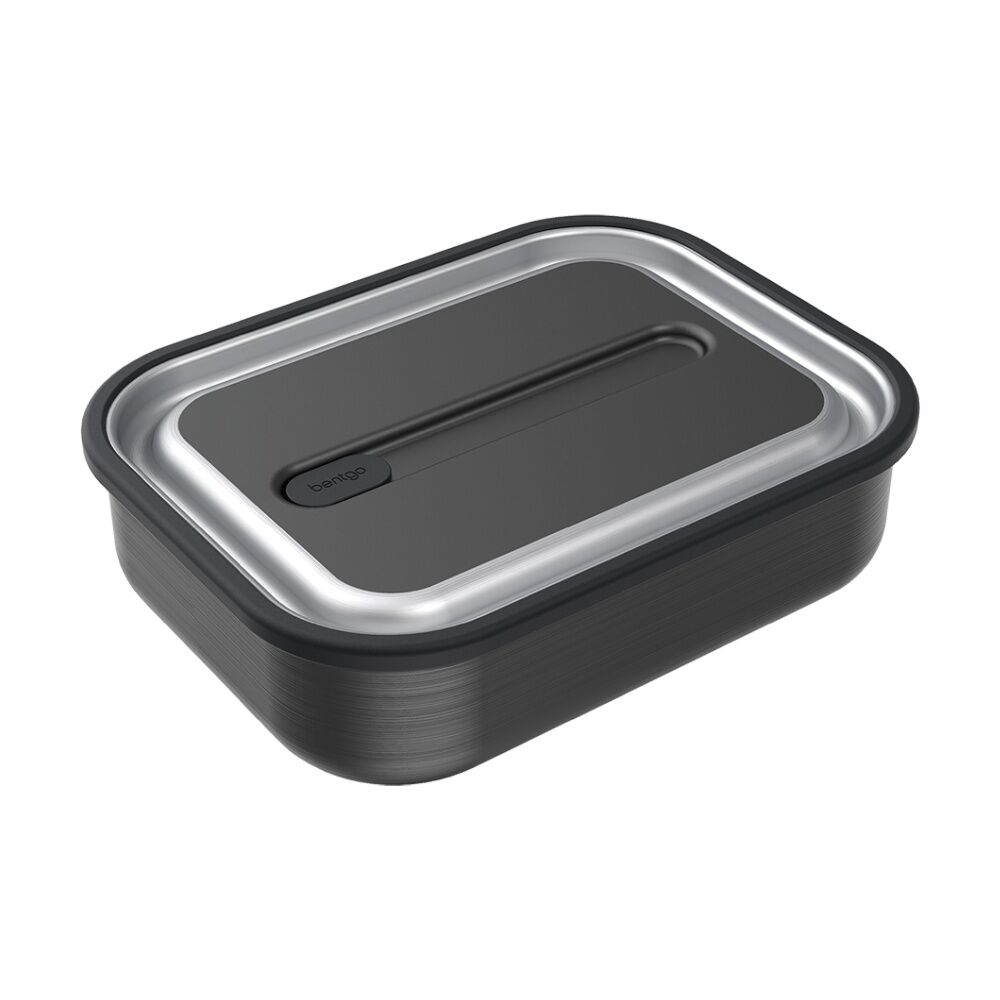 Bentgo Microsteel Lunch Box 5 Cup Leakproof Container Carbon Black 1200ml Bentgo