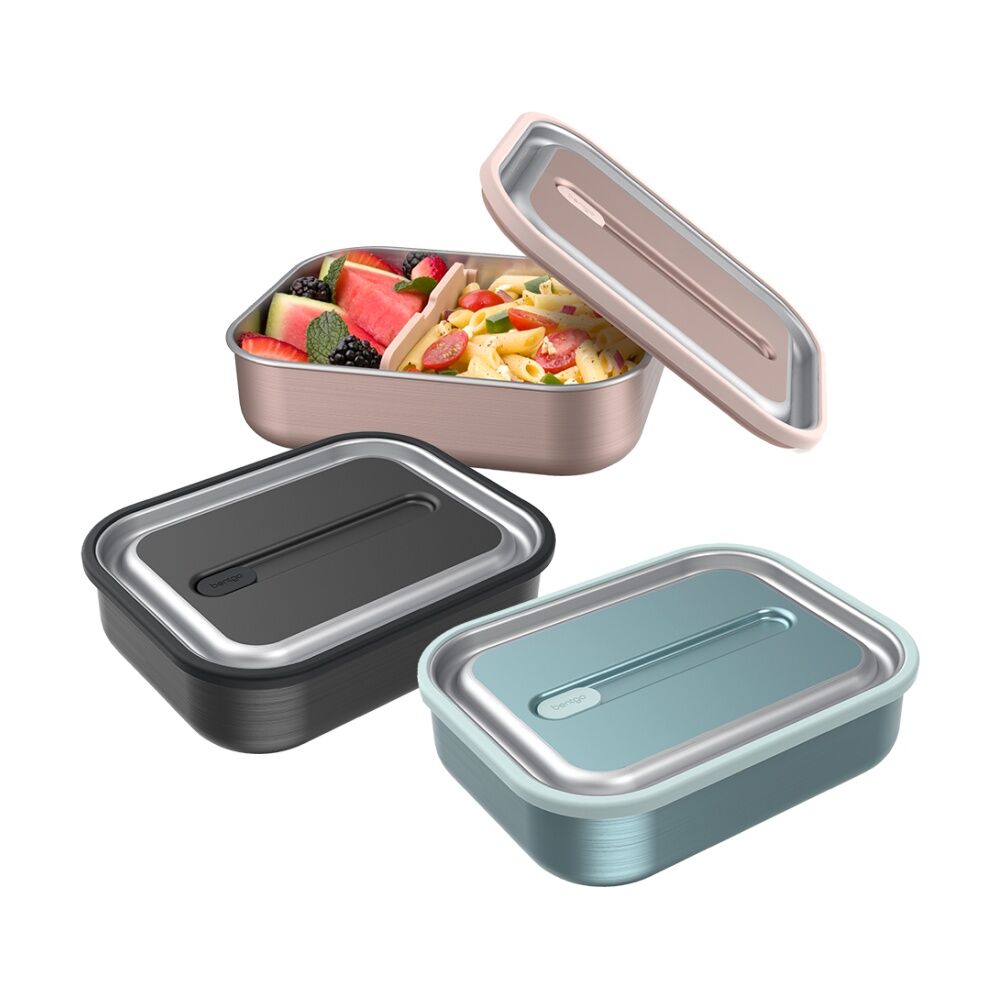 Bentgo Microsteel Lunch Box 5 Cup Leakproof Container Carbon Black 1200ml Bentgo — image 5