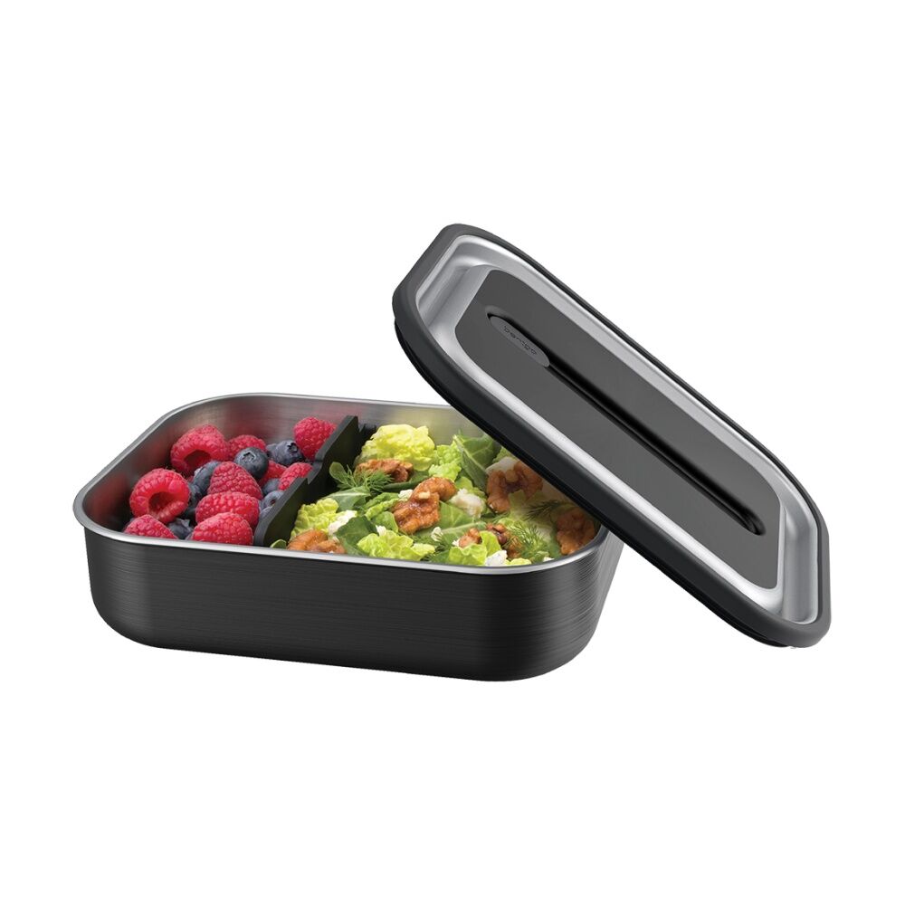 Bentgo Microsteel Lunch Box 5 Cup Leakproof Container Carbon Black 1200ml Bentgo — image 2