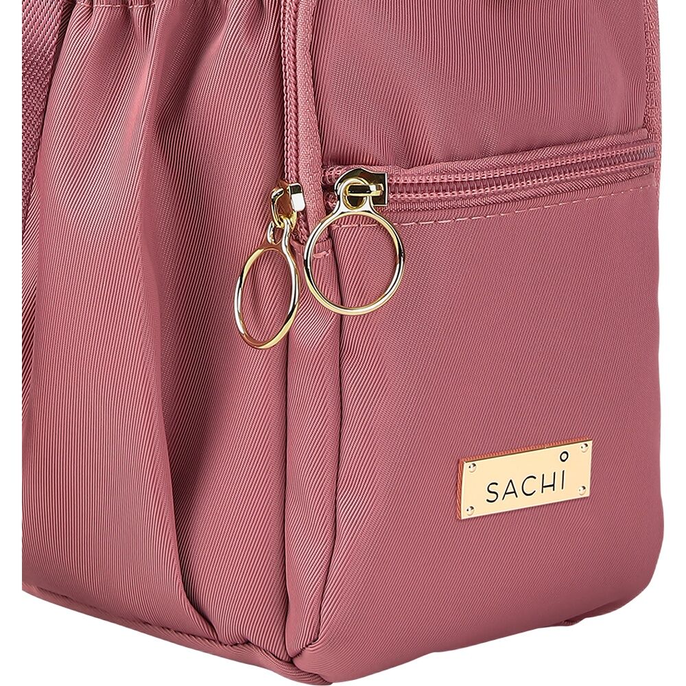 Sachi Crossbody Insulated Bottle Bag With Drawstring Closure Blush 24cm Sachi — image 6