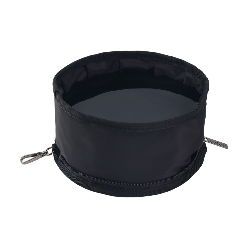 Sachi PupBowl Portable Folding Dog Bowl Leak-Proof Compact Design Black Sachi