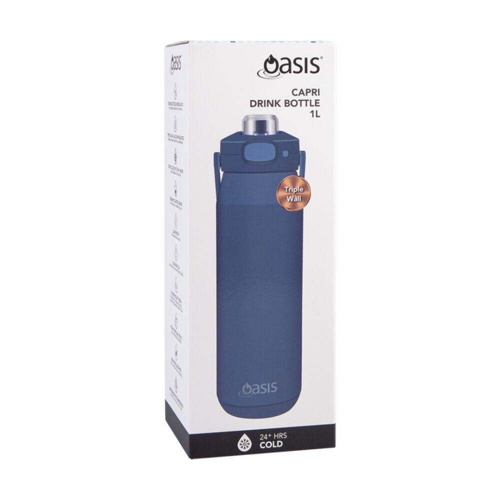 Oasis Double Wall Insulated Drink Bottle 1L Indigo — image 3