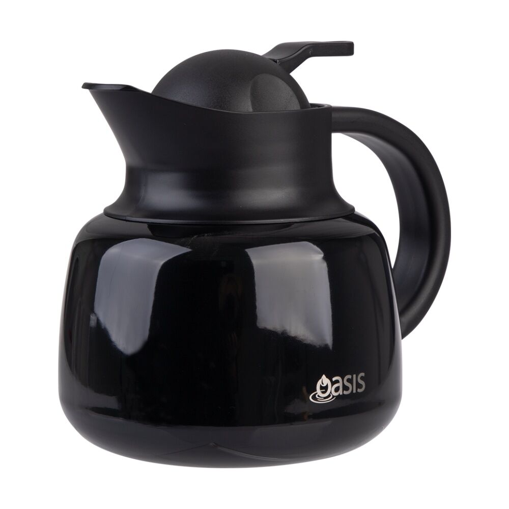 Oasis Stainless Steel Double Wall Insulated Tea Pot w/ Strainer Black 750ml Oasis — image 2