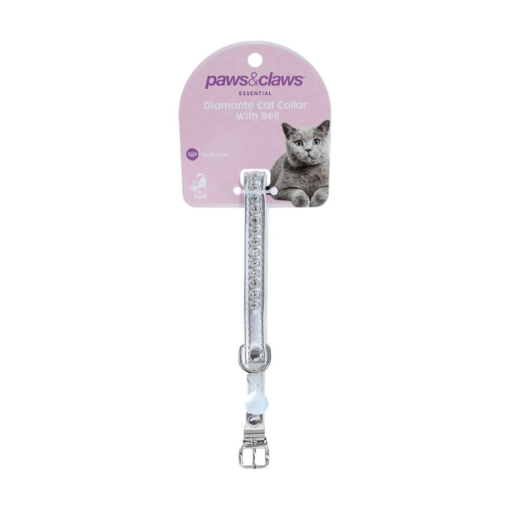 Paws and Claws Assorted Diamonte Cat Bell Collar 22-30cm Bedazzled Jewel