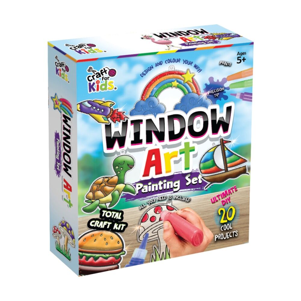 Craft for Kids Create Your Own Window Art Crafting Set Projects 5y+ (20 Pieces)