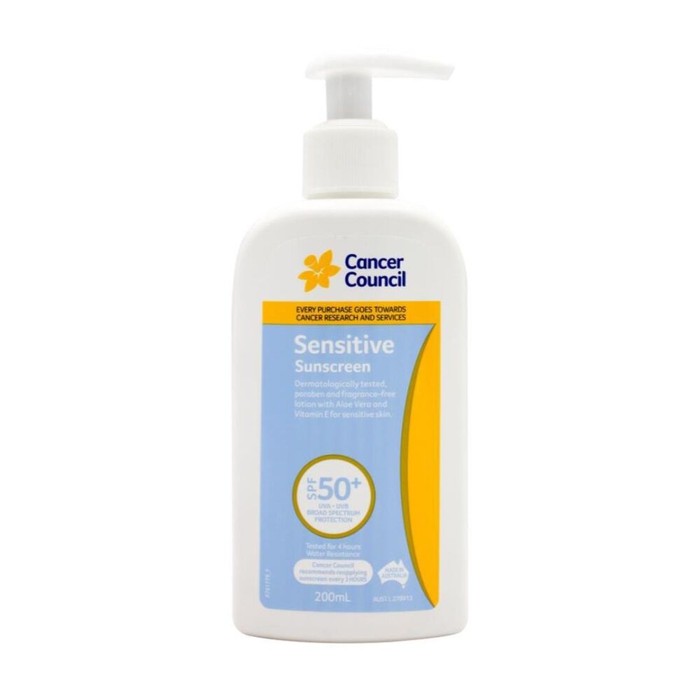Cancer Council Sensitive Sunscreen SPF 50+ Broad Spectrum 200ml (8 Pack) — image 2