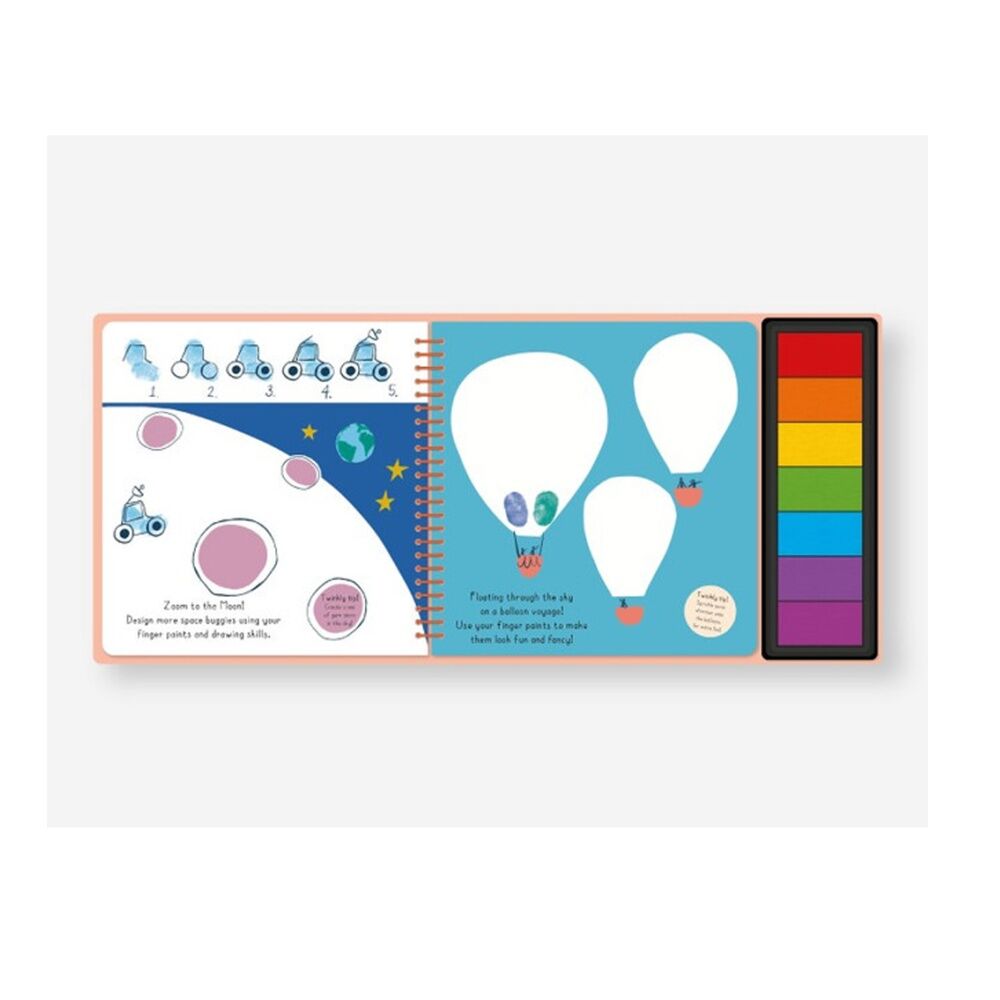 Really Decent Books Fingerprint Fun - Vehicles - Board Book With 7 Colour Ink Pads And 1000 Piece Gem Sheet - Creative Fingerprint Activity For Kids — image 2
