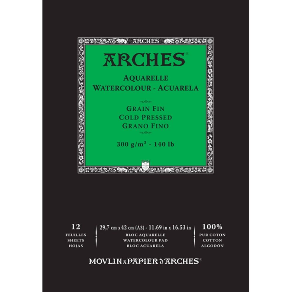 Arches Cold Press Watercolour Art/Craft Painting Paper Pad — 300g A3