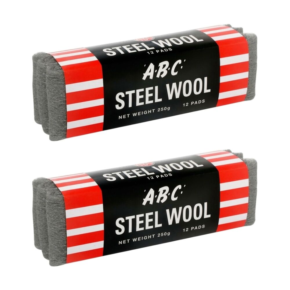Abc 250g Home Professional Cleaning Steel Wool Sleeves Grade 0000 (2 Pack)