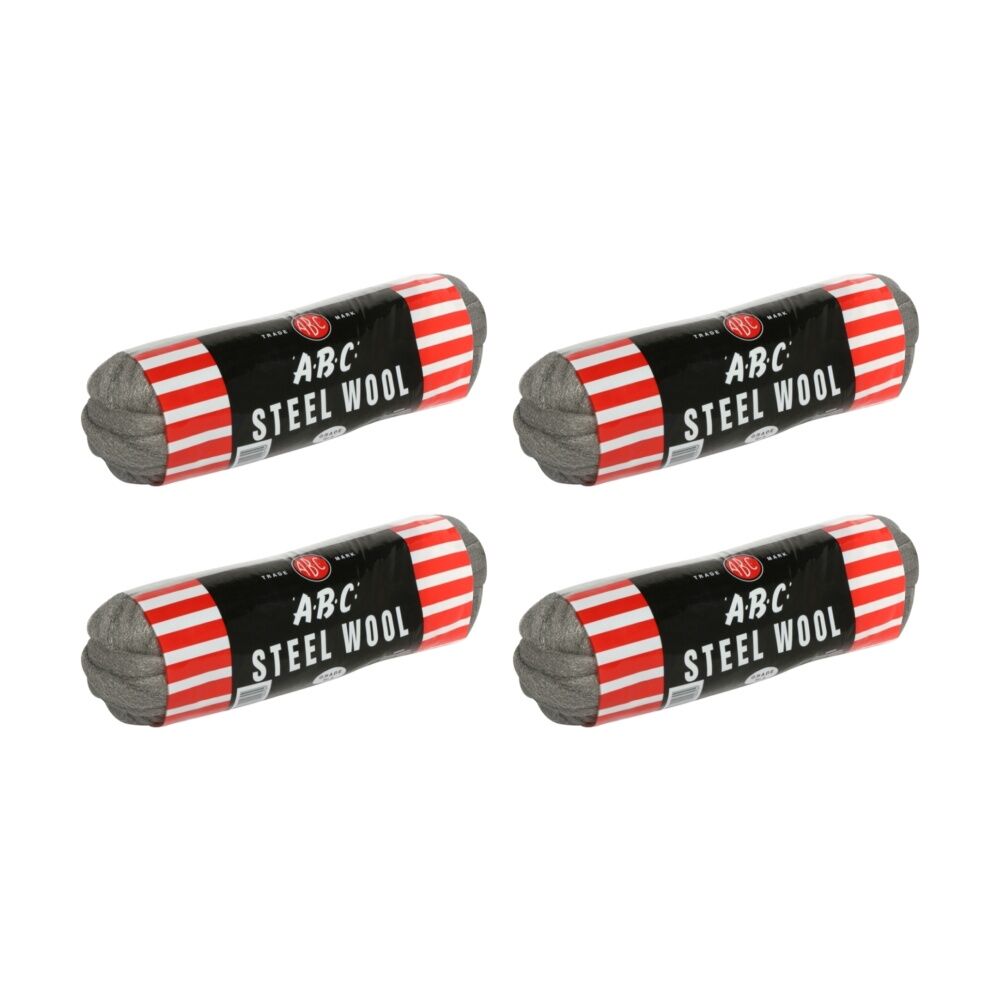 Abc 12pc ABC 500g Home Professional Cleaning Steel Wool Hanks Grade 000 (4 Pack)