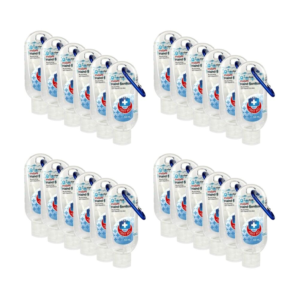 Swisscare Instant Hand Sanitiser w/ Clip 53mL Vitamin E & Aloe (24 Pack)