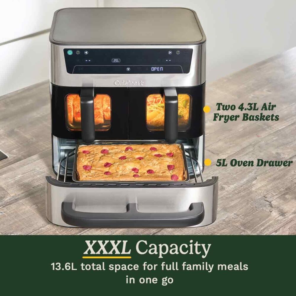 Cuisinart Black/Silver Tri Zone Air Fryer Oven Stainless Steel 136L — image 3