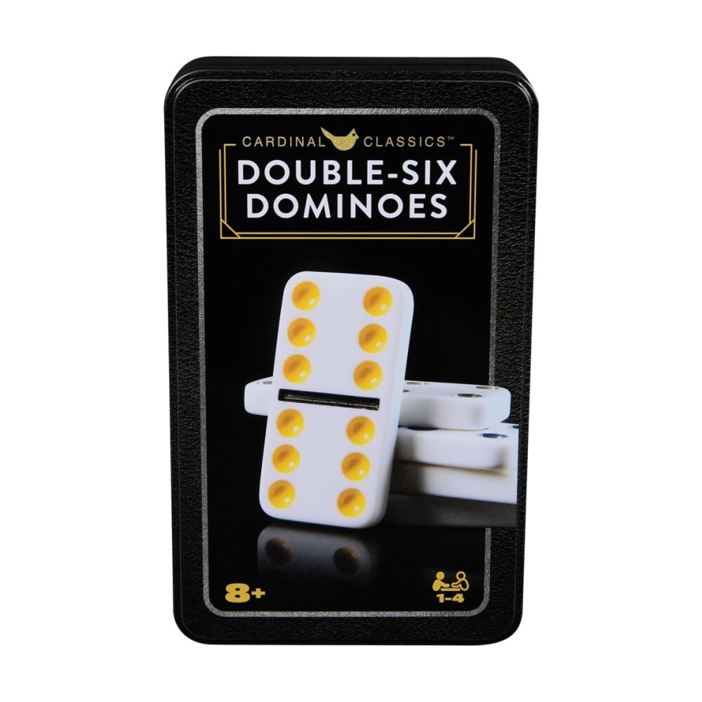 Cardinal 8y+ 1-4 Players Classic Double Six Coloured Dominoes In Tin