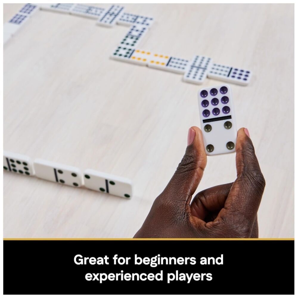 Cardinal 6y+ Classic Double 12 Coloured Dominoes w/ Mexican Train In Tin — image 6