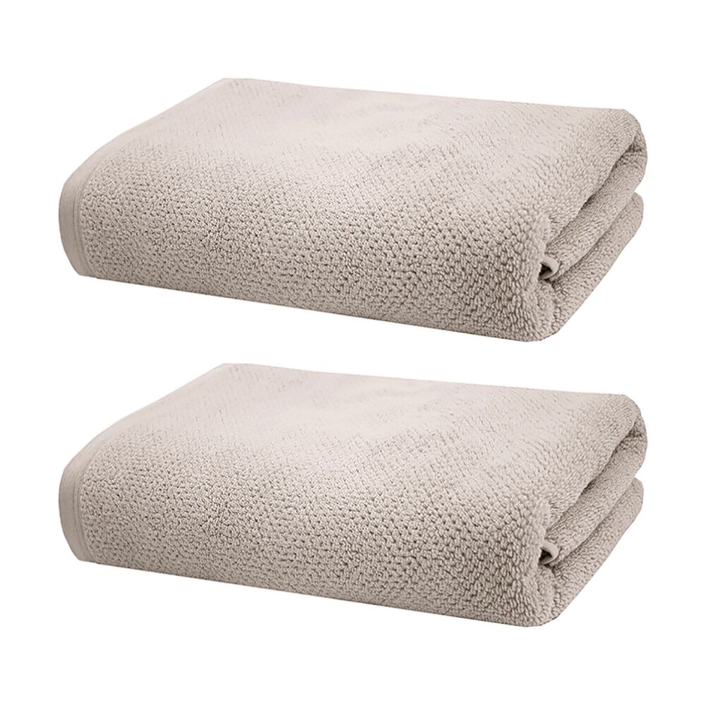 Bambury Angove 600gsm Soft Absorbent Cotton Bath Sheet 80x160cm Neutrals (2 Pack)