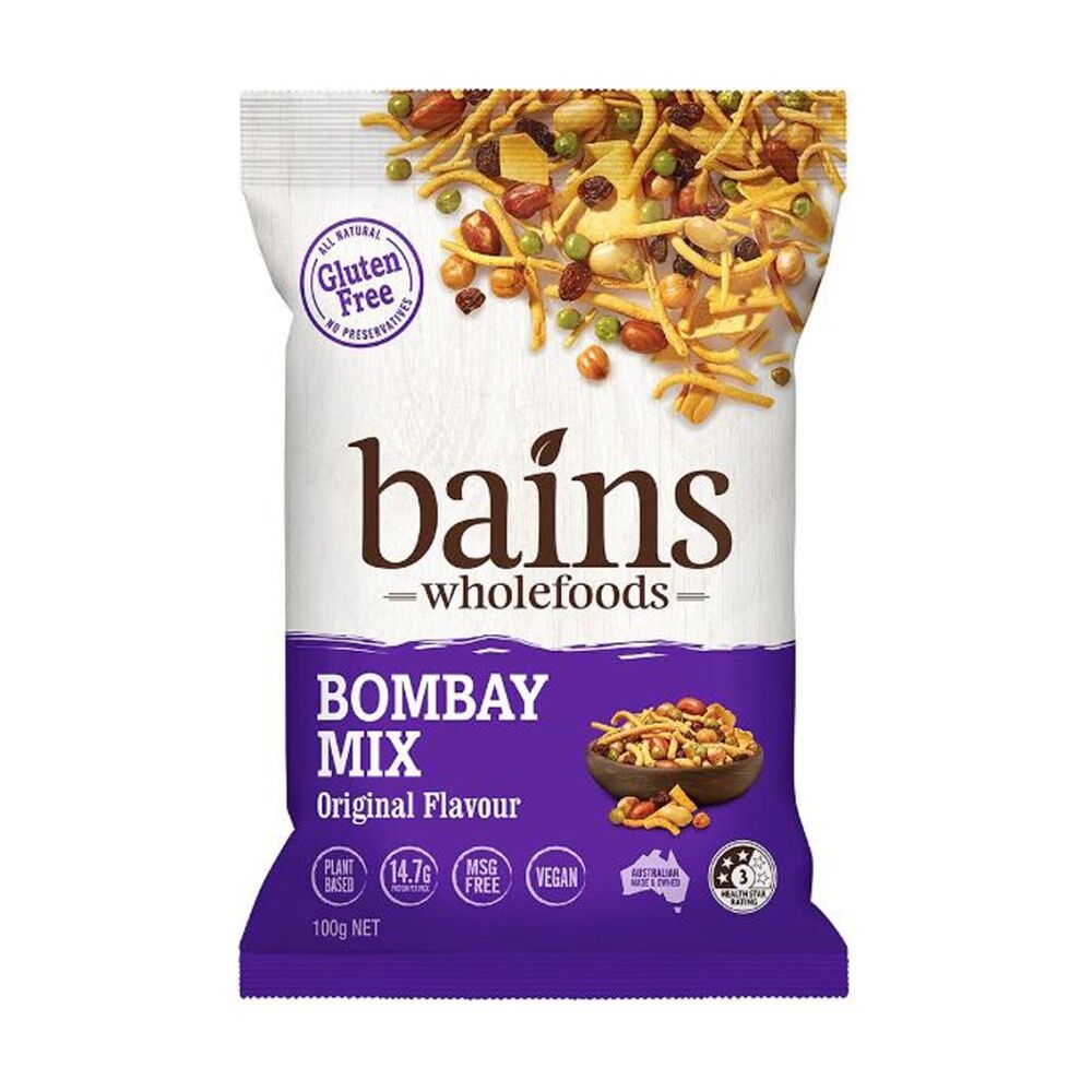 Bains Wholefoods Chickpea Bombay Mix Original Flavoured Snack 100g