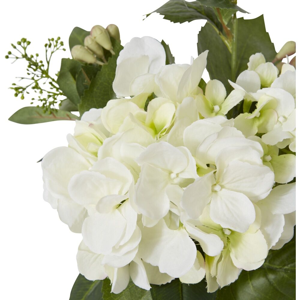 E Style Hydrangea Sadie Bouquet White Artificial Flowers 20x20x30cm (4 Pack) — image 2