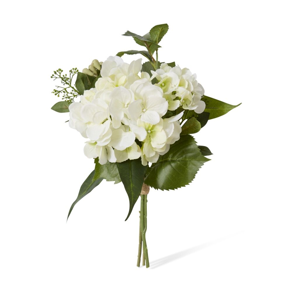 E Style Hydrangea Sadie Bouquet White Artificial Flowers 20x20x30cm (4 Pack)