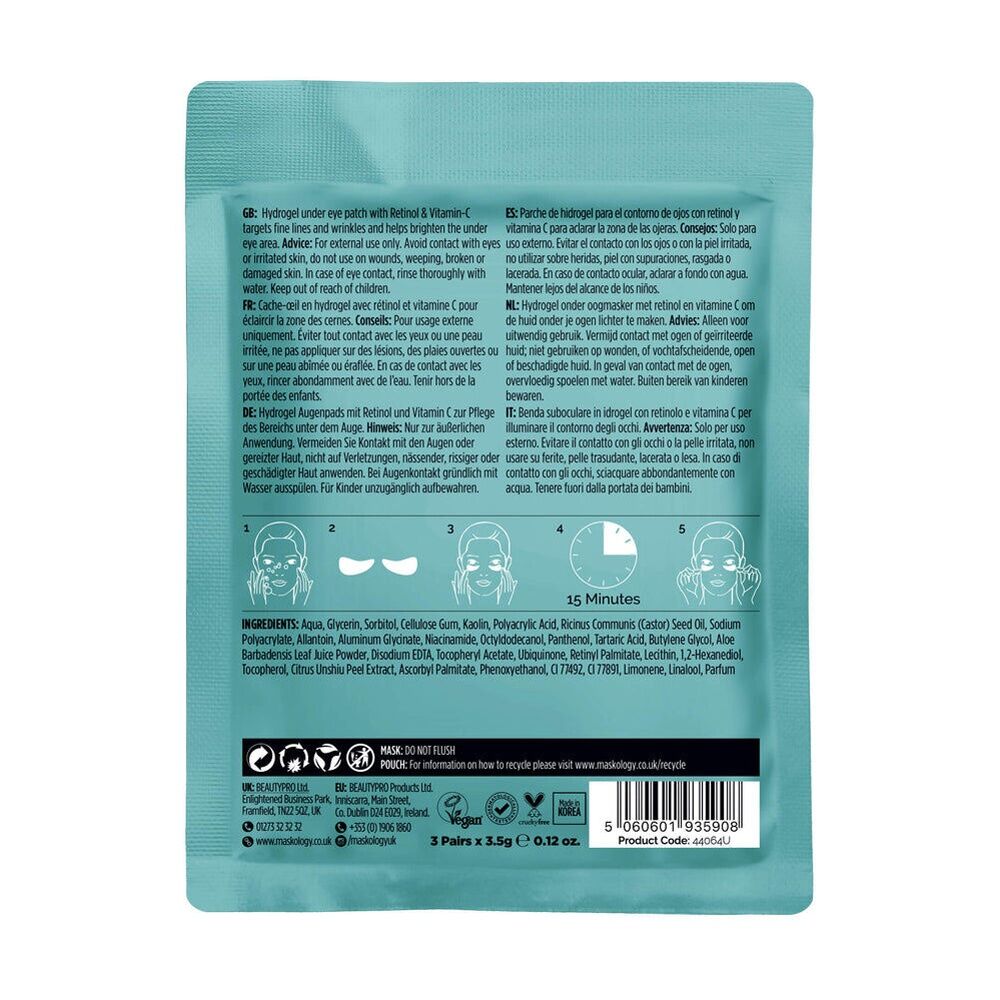 Maskology Retinol+Vitamin-C Professional Under Eye Mask Anti-Ageing Formula Maskology — image 2