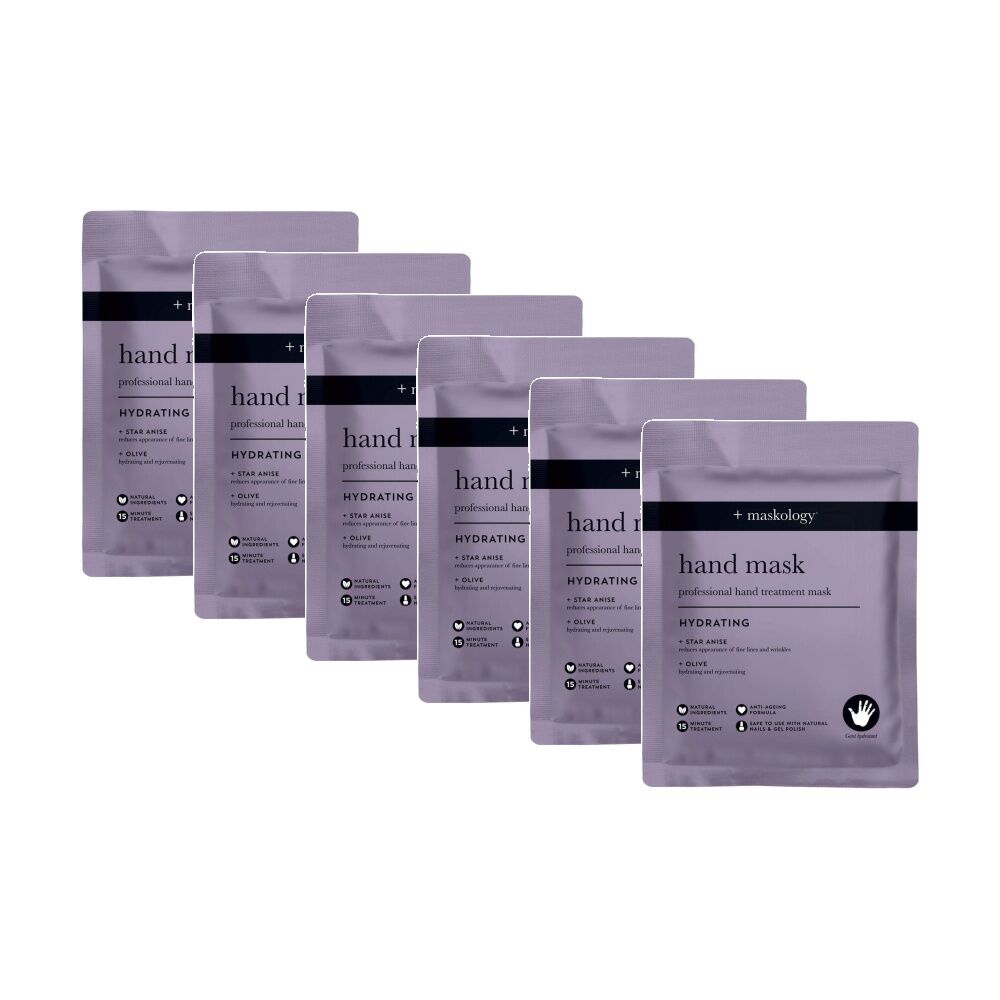 Maskology Hand Mask Professional Treatment Hydrating Anti-Ageing (6 Pack)