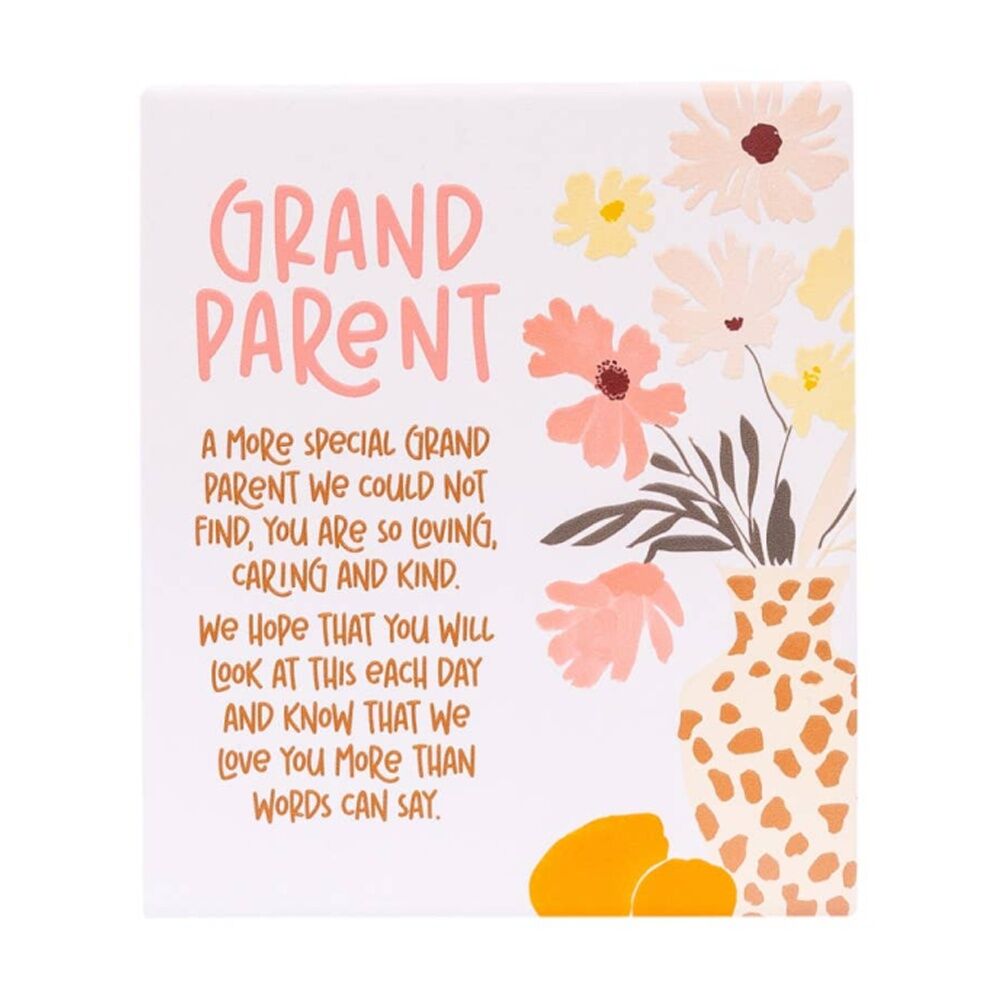 Splosh Billie Grandparent Verse White Pink 12x14x1cm