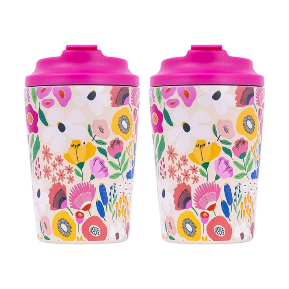 Splosh Billie Insulated Coffee Cup Stainless Steel Spill 380ml (2 Pack)