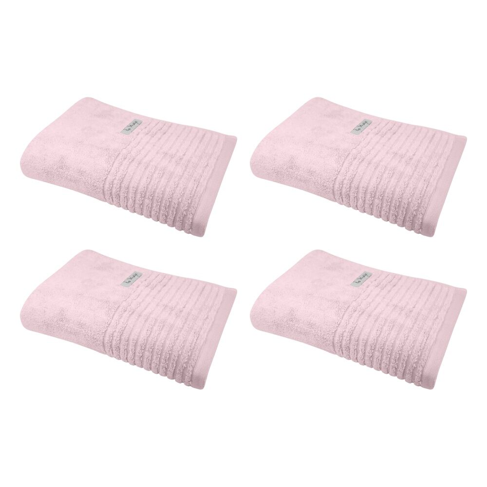 Bas Phillips Hayman Zero Twist Bath Towel 600Gsm Cotton 137x68cm Orchid (4 Pack)