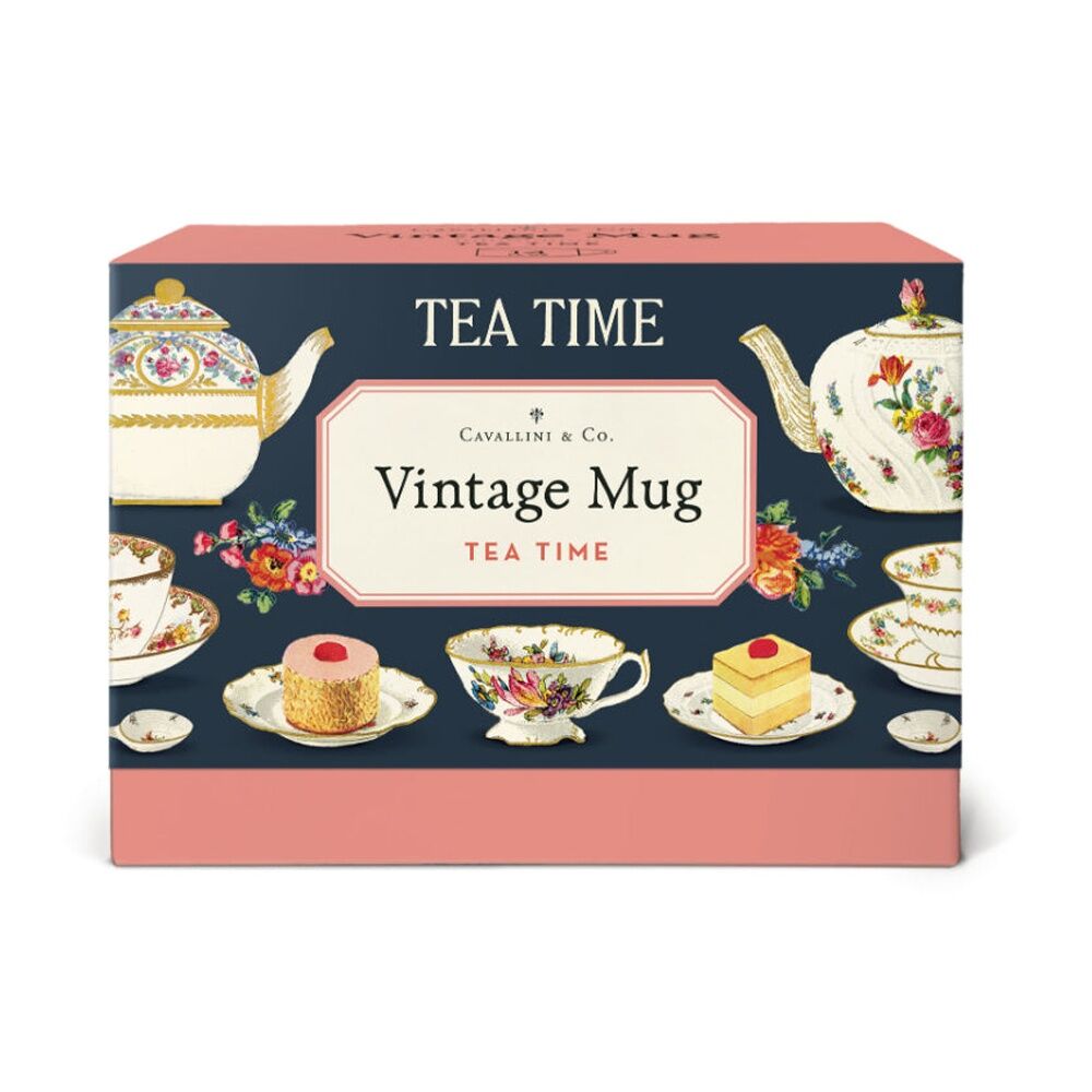 Cavallini Ceramic Teatime Mug Vintage Floral Design With Handle 400ml Cavallini — image 2