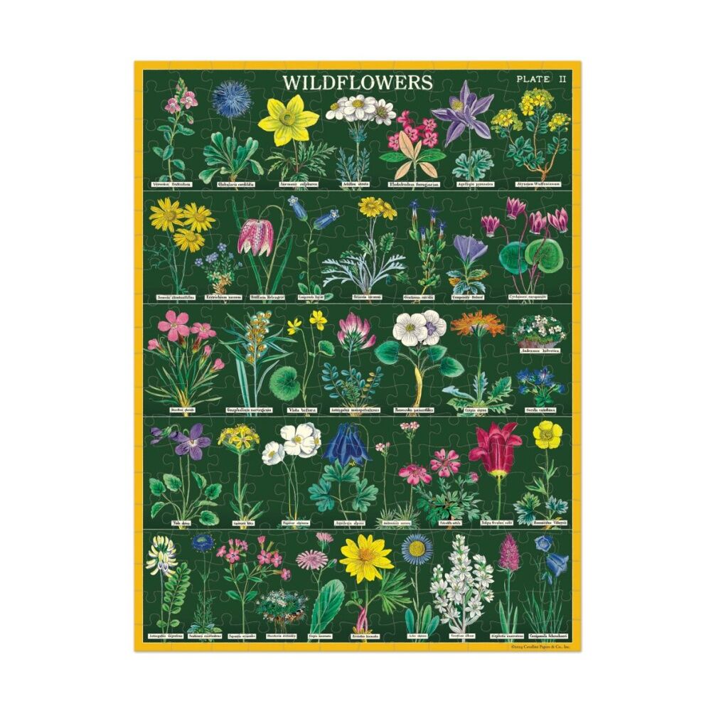 Cavallini Mini Puzzle Wildflowers Vintage Botanical Art Activity 12.7cm (240 Pieces) — image 2
