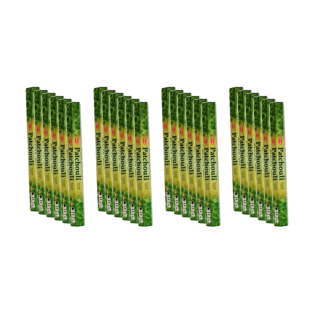 Hem Home Fragrance Scented Smelling Incense Sticks Packet Set Patchouli (24 Pack)