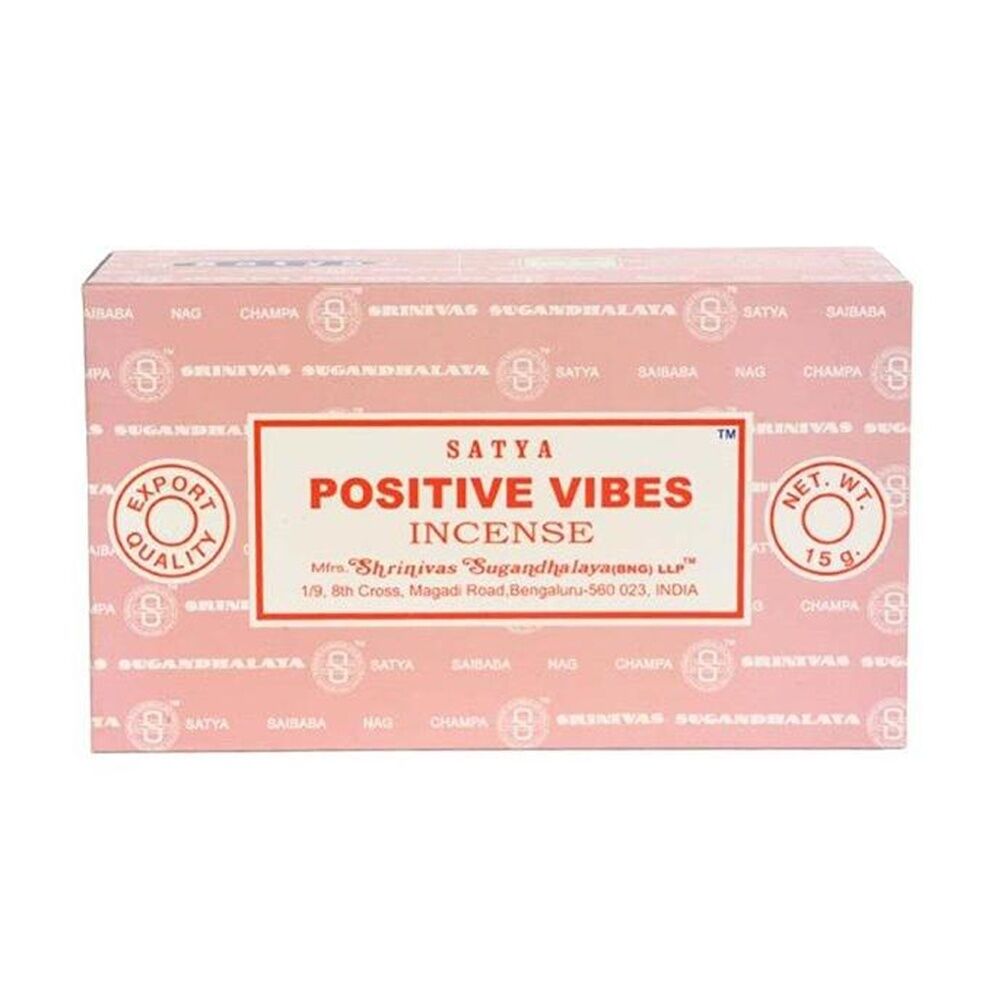 Satya 15gm Positive Vibes Home Fragrance Scented Incense Sticks Packet Set