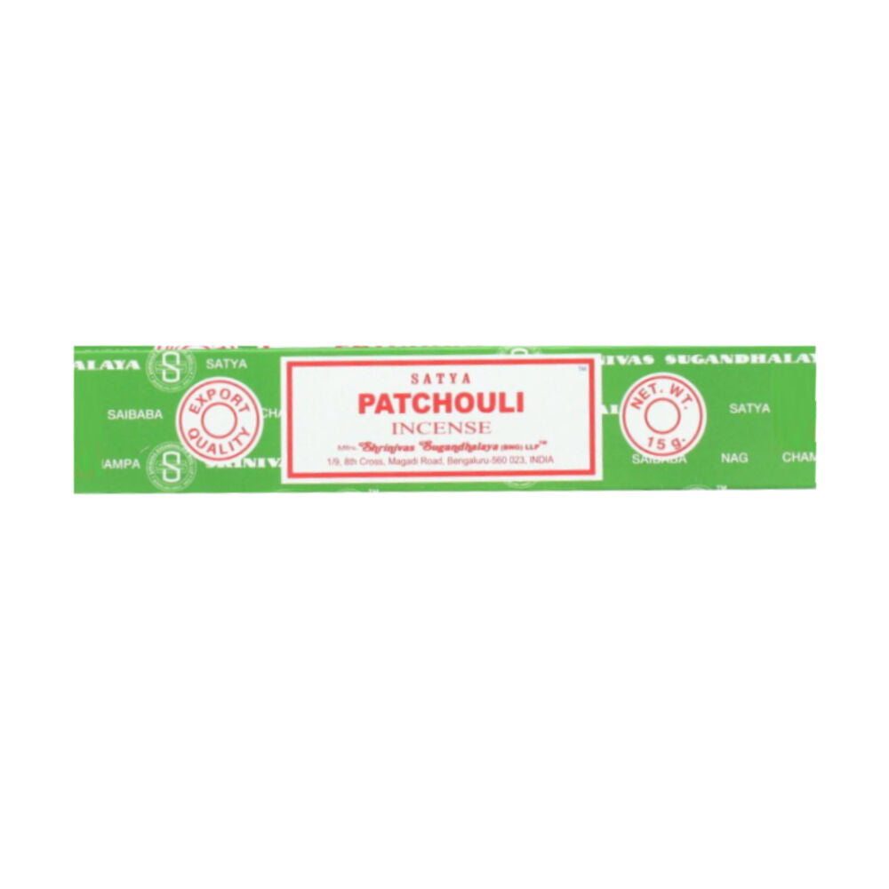 Satya 15gm Patchouli Home Fragrance Scented Incense Sticks Packet Set