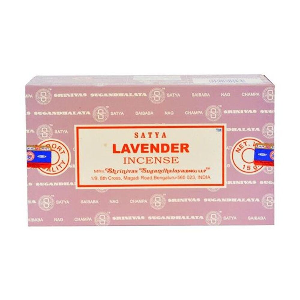 Satya Home Fragrance Scented Incense Sticks Packet Set 15gm Lavender (24 Pack) — image 2