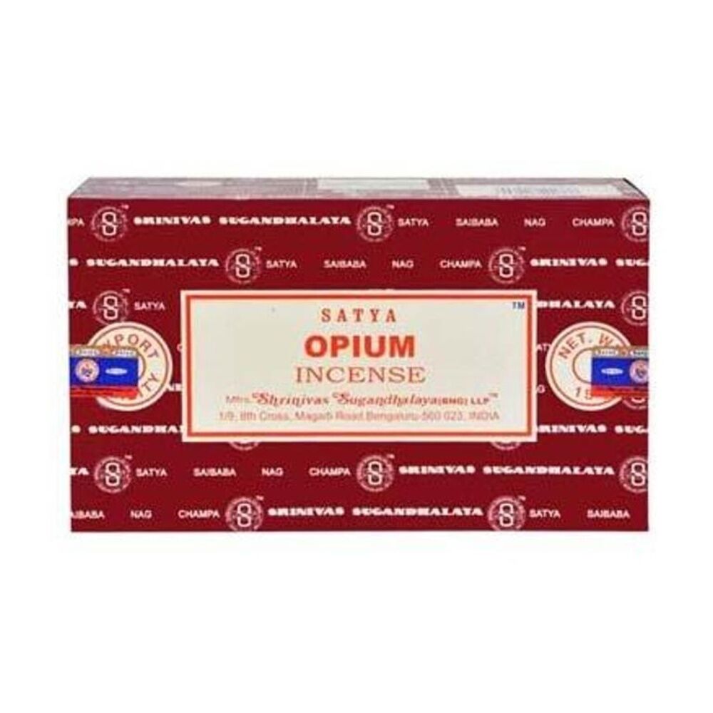 Satya 15gm Opium Home Fragrance Scented Incense Sticks Packet Set