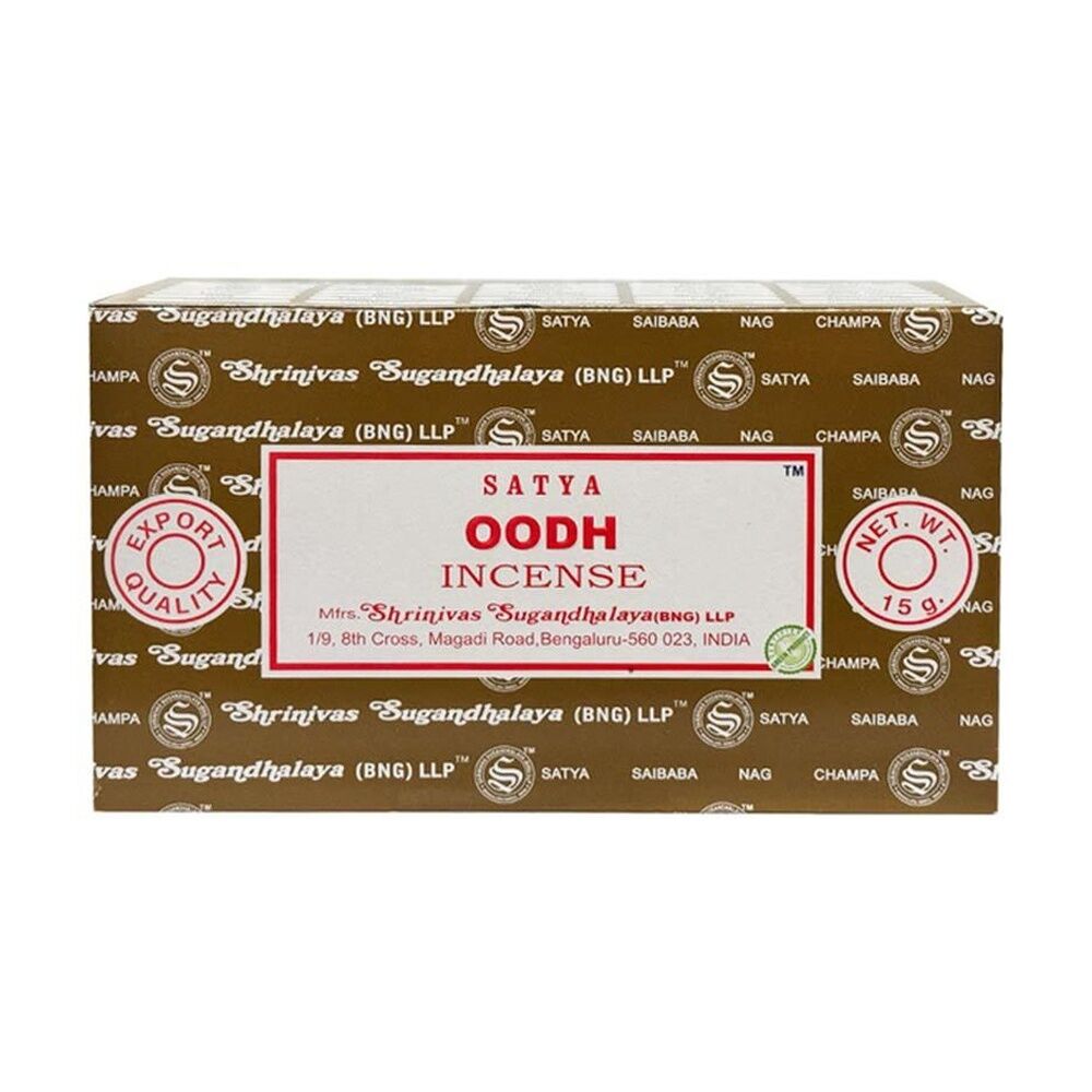 Satya 15gm Oodh Home Fragrance Scented Incense Sticks Packet Set