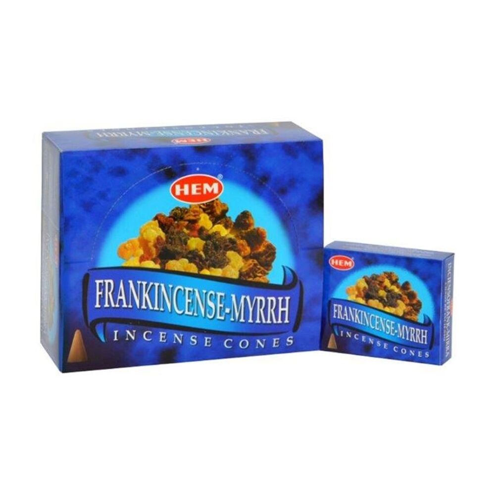 Hem 10pc HEM Home Fragrance Scented Incense Cones Packet Set Frankincense Myrrh (24 Pack) — image 3