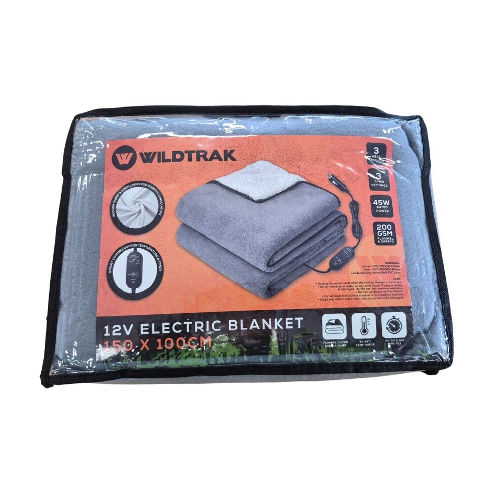 Wildtrak 12V Car Electric Blanket Comfort 45W Rated Power 150x100cm Wildtrak — image 9