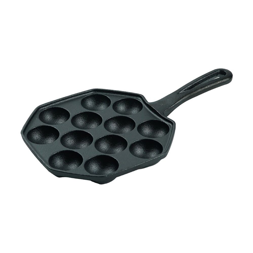 G&S Cast Iron Pre-Seasoned Kitchen Gem Scone Pan w/ 12 Baking Moulds 16.5cm G&S
