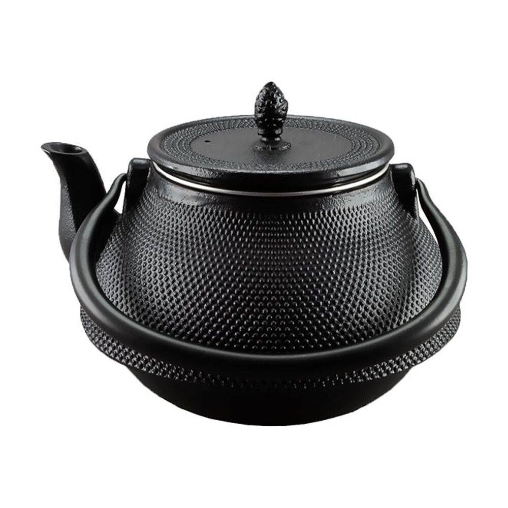 G&S Cast Iron Enamelled Durable Heat Retention Kitchen Kettle Black 20cm G&S — image 2