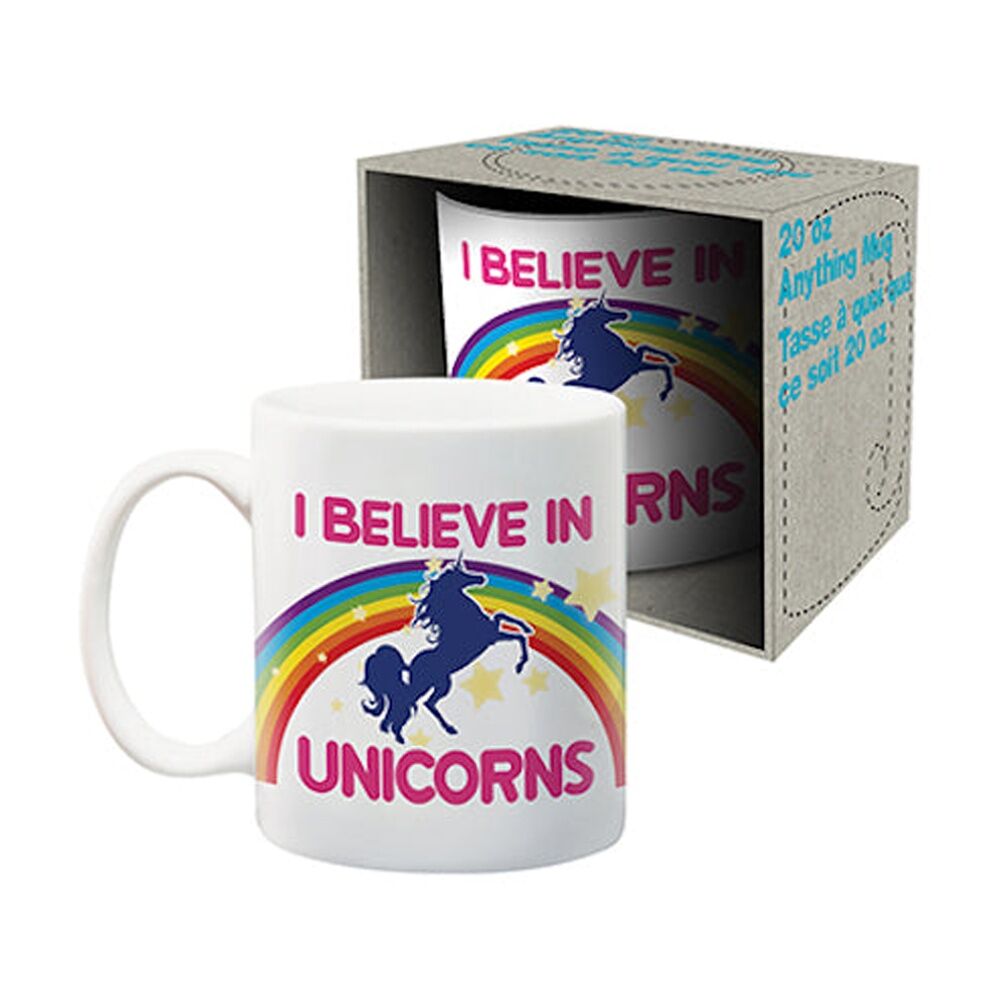 Aquarius Rainbow I Believe In Unicorns Dishwasher Microwave Safe Jumbo Mug — image 2