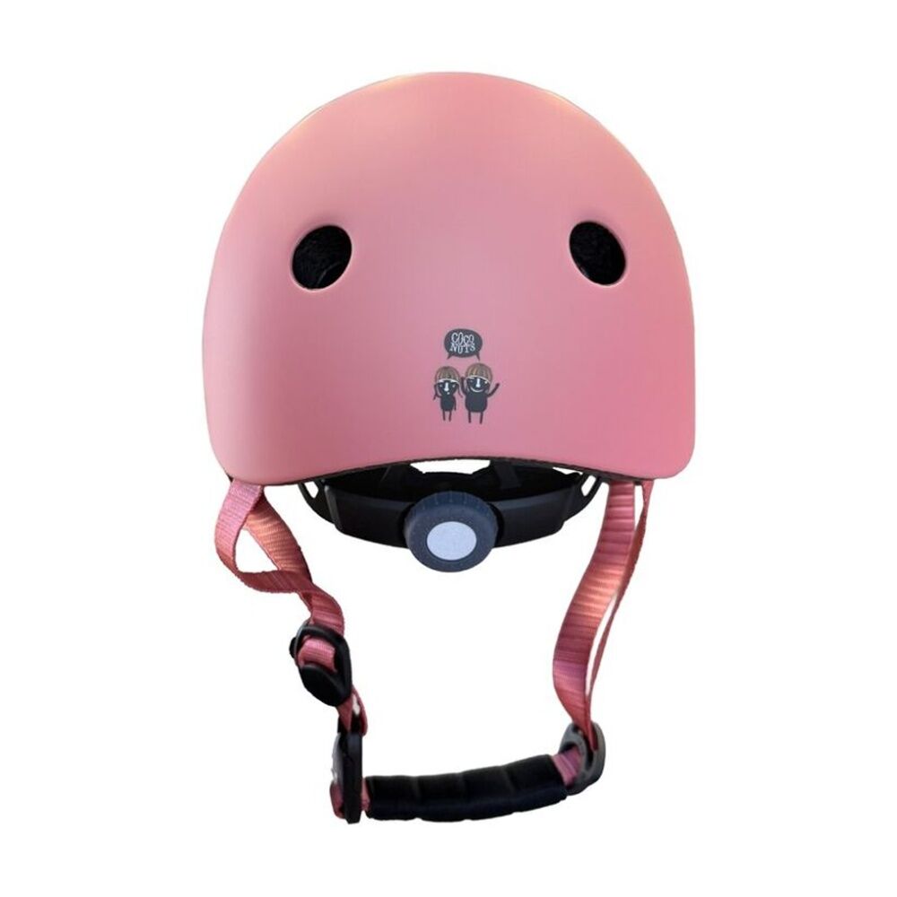 Coconuts Small Medium Matte Pink Helmet - ABS Hard Plastic Shell With Foam Pads - Magnetic Snap On Buckle - Adjustable Spin Dial Fit - Air Vents For