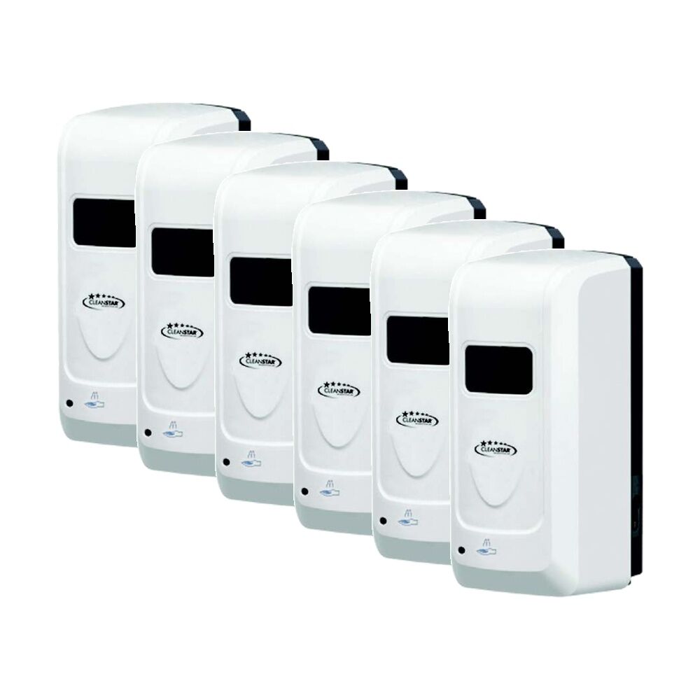 Cleanstar Wall Mounted Touchless Hand Sanitiser And Soap Dispenser 1L (6 Pack)