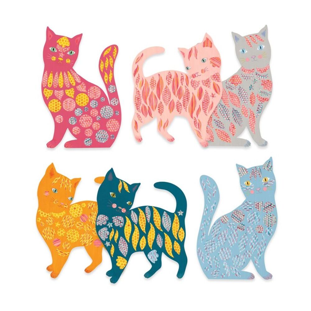 Djeco Elodie's Cute Cats Create With Paper Craft Sticker Activity For Kids Djeco — image 2