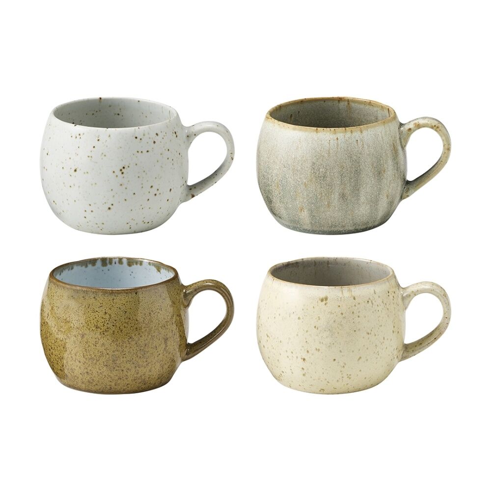 Ecology Elm Kitchenware Coffee Mugs Speckled Earth Tones 280ml (4 Pieces)