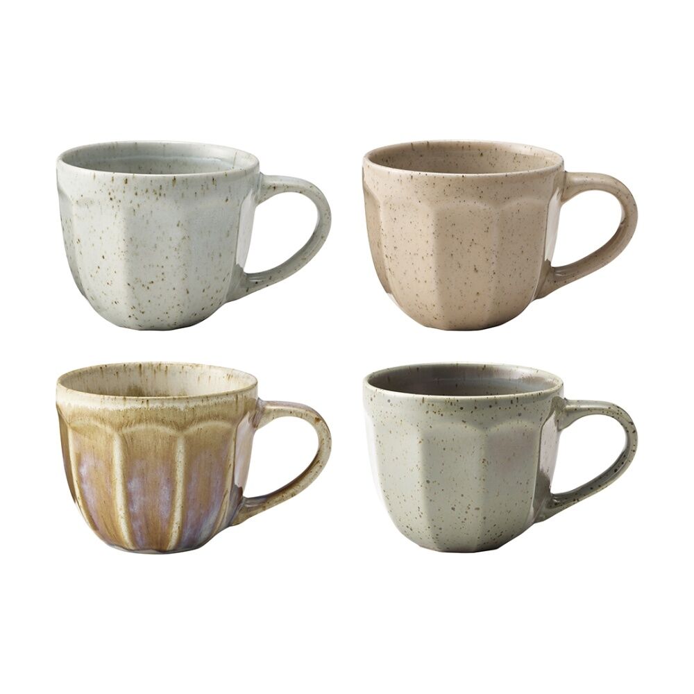 Ecology Prairie Kitchenware Coffee Mugs Speckled Earth Tones 300ml (4 Pieces)