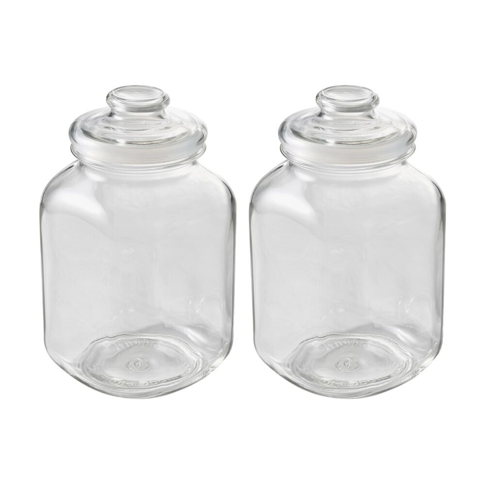 Ecology Riserva Square Kitchen Pantry Jar With Airtight Lid 3.1L (2 Pack)